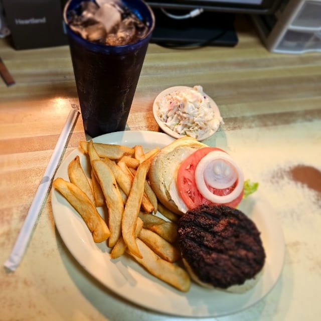 All in One 1/2 lb Burger Combo Special.