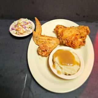 Broasted White: Breast and Wing Dinner