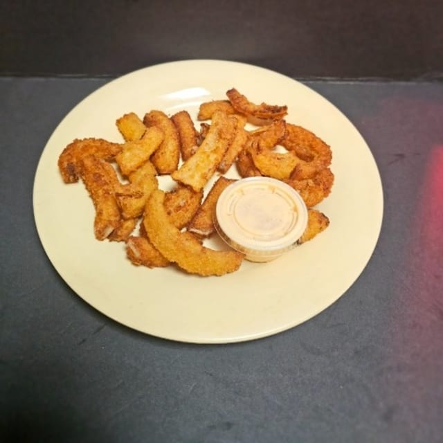 Fried onion petals.