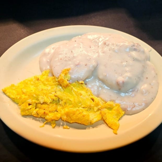 Two Eggs and 1/2 BG.