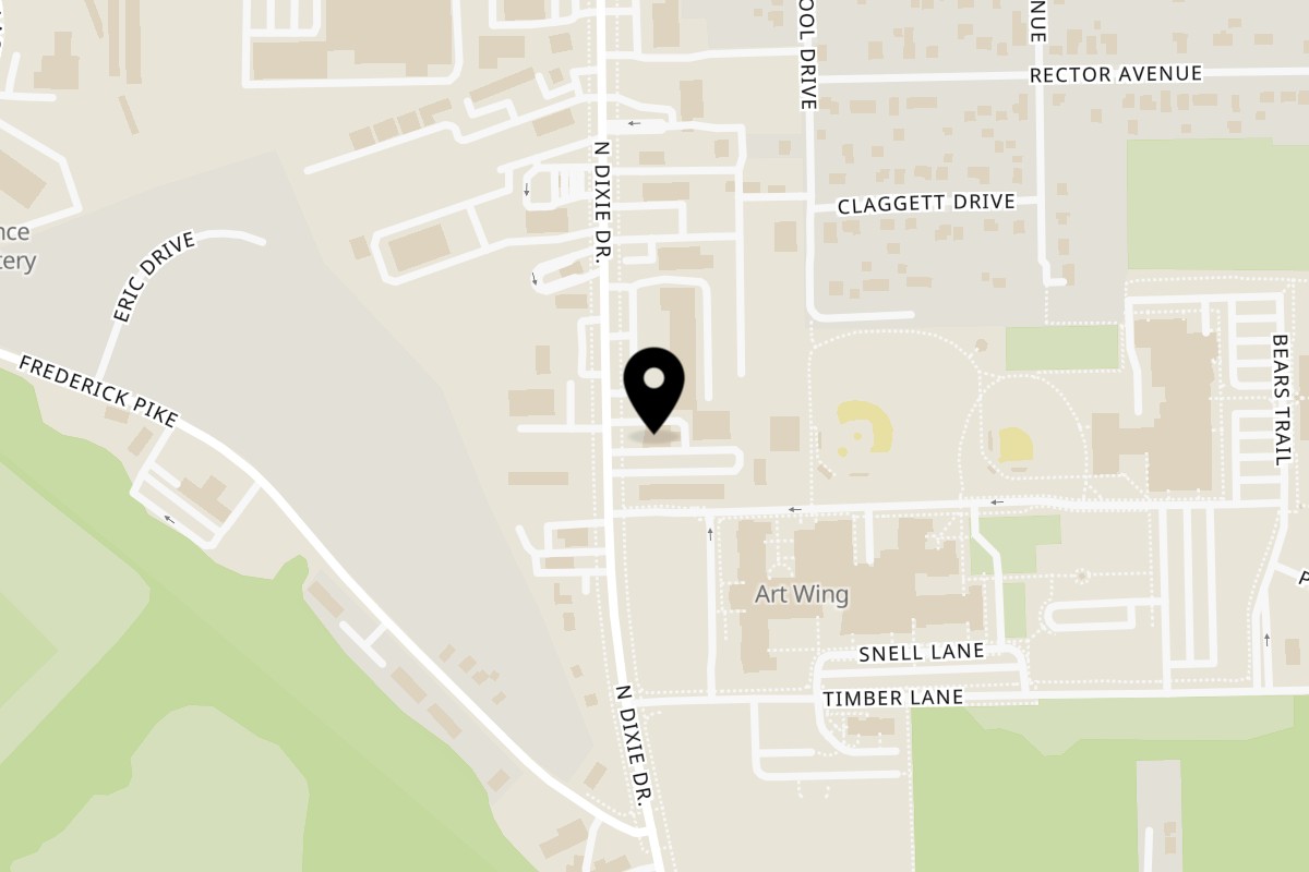 Map showing the location of George's Family Restaurant on 5216 N Dixie Dr in Dayton